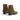 Bottines artisanales moodeshop Ash en daim couleur chestnut avec talon bloc de 5 cm et fermeture éclair latérale