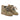 Basket compensée Serafini Manhattan 50 en cuir velours khaki avec doublure sherpa et lacets épais chez moodeshop