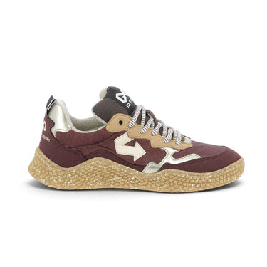 Basket Id.eight Hana-mer Merlot en nylon ripstop et suède vegan avec semelle en gomme recyclée chez moodeshop