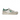 Baskets artisanales moodeshop 4b12 en cuir blanc, beige et vert avec semelle en gomme vintage cousue