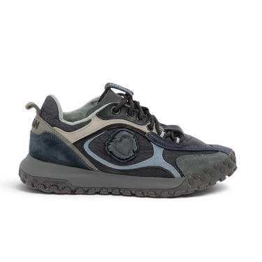 Baskets éco-responsables moodeshop Satorisan Jacube en cuir et coton bleu foncé avec semelle running en gomme