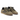 Baskets artisanales moodeshop Utah en cuir velours vert mousse et noir avec semelle en gomme