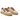 Baskets Vintage Puraai couleur champagne en cuir vegan avec semelle en caoutchouc naturel chez moodeshop