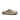 Sabot Birkenstock Boston moodeshop en cuir velours marron tabac avec semelle en liège et boucle réglable