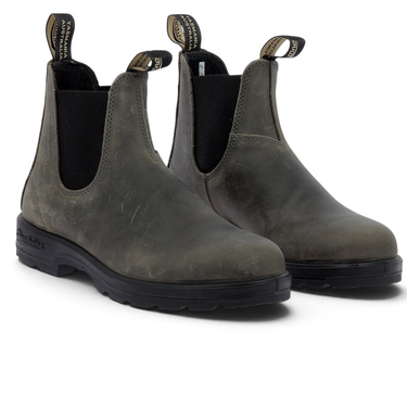Bottines Chelsea Blundstone 2446 pour homme en cuir pull-up couleur clay avec semelle en gomme chez moodeshop