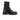 Boots Janelle moodeshop en cuir glacé noir avec tige élastique côtelée et semelle crantée légère
