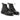 Boots à lacets artisanales moodeshop en cuir vachetta noir avec semelle cousue et talon bas