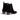 Boots moodeshop Niabella noires en daim imprimé croco avec talon de 3 cm, fabriquées artisanalement au Portugal.