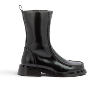 Bottes artisanales moodeshop en cuir marte couleur espresso avec semelle cousue et talon de 2,5 cm
