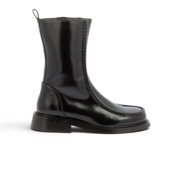 Bottes artisanales moodeshop en cuir marte couleur espresso avec semelle cousue et talon de 2,5 cm