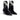 Bottes western artisanales Elena Iachi pour moodeshop en cuir velours noir et détails argentés avec talon de 6 cm