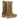 Bottes western Mexicana pour moodeshop en daim golden brown avec talon en cuir et gomme, vue arrière