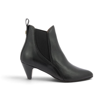 Bottines chelsea Anonymous Rikley en cuir de veau noir avec talon recouvert de 5 cm, vendues par moodeshop
