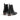 Bottines Chelsea moodeshop Niabella en cuir grainé noir avec talon bloc de 3 cm, vue arrière