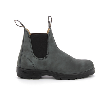 Bottines Chelsea moodeshop Blundstone 587 en cuir vieilli noir rustique avec semelle en gomme antidérapante