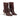 Bottines artisanales The seller pour moodeshop en cuir vintage bordeaux avec talon recouvert de 6 cm
