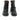 Bottines artisanales Fiorentini + baker en cuir noir froissé avec fermeture éclair, vendues par moodeshop