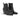 Bottines artisanales moodeshop Elena Iachi en cuir noir avec motif laser et talon de 6 cm