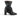 Bottines moodeshop Lully 55 en cuir baby calf noir avec talon recouvert de 5,5 cm, style artisanal fabriqué au Portugal