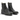 Boots artisanales Officine creative moodeshop en cuir patiné olive et noir avec fermeture éclair latérale