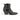 Bottines moodeshop Elena Iachi en cuir noir effet serpent avec talon biseauté de 6 cm, fabriquées en Italie