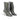 Bottines artisanales The seller en cuir vert tequila avec talon recouvert de 6 cm, disponibles chez moodeshop.
