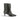 Bottines artisanales The seller pour moodeshop en cuir vert avec talon recouvert de 6 cm et bout pointu