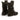Bottines artisanales Bronx moodeshop en daim huilé couleur coffee-bean avec lacets et fermeture éclair latérale