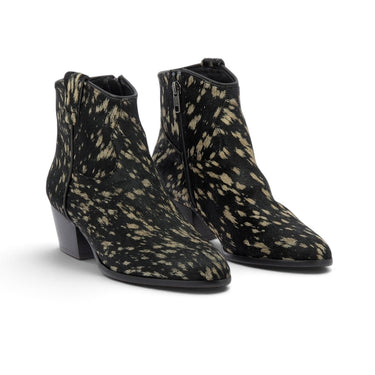 Bottines artisanales Ash moodeshop en cuir façon poulain bronze avec talon de 5 cm et fermeture éclair latérale