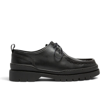 Chaussures homme Kleman Major en cuir noir avec semelle crantée, fabriquées artisanalement en France