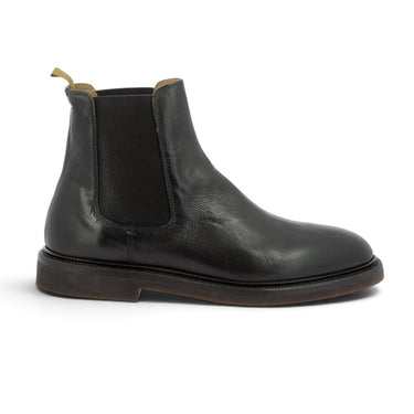 Chelsea boots Giorgio 1958 moodeshop en cuir testa di moro avec semelle mixte cuir et gomme, fabrication italienne