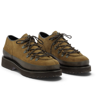 Derbies hiker Merano moodeshop en daim couleur chestnut avec semelle crantée en gomme et lacets robustes
