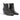 Boots Elena iachi E2040 moodeshop en cuir noir effet serpent avec talon biseauté et finition artisanale italienne