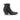 Bottines moodeshop Elena iachi noires en cuir saturno avec motif laser artisanal et talon de 6 cm