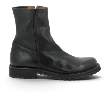 Bottines homme Fiorentini + baker moodeshop en cuir noir avec semelle commando crantée et talon de 3 cm