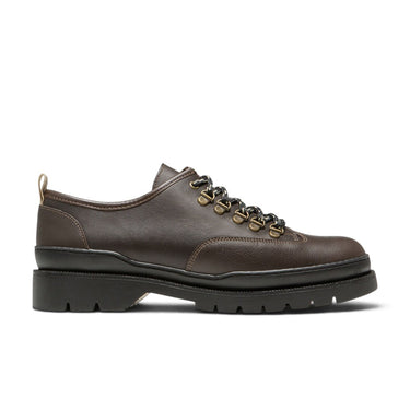 Chaussures basses artisanales moodeshop Kleman Courrier en cuir marron avec semelle en gomme antidérapante