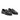 Mocassins artisanaux Pavement noirs en cuir façon croco avec semelle élastomère, disponibles chez moodeshop.