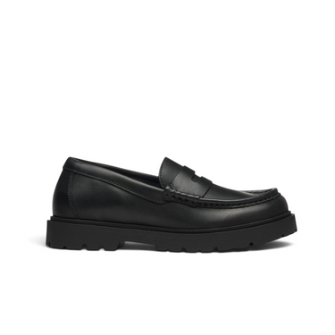 Mocassins femme Birkenstock Highwood en cuir noir avec semelle crantée légère, style artisanal moodeshop
