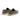 Mocassins moodeshop Bobbies Bormes en daim vert olive avec semelle en gomme contrastante, vue arrière