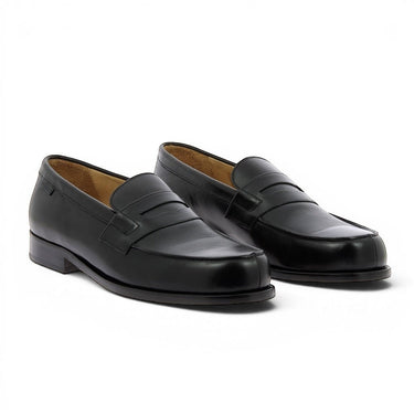 Mocassins penny loafer moodeshop Pellet en cuir lisse noir pour homme au design classique et élégant