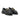 Mocassins Maison toufet Naomie en cuir glacé noir avec mors doré et semelle crantée, vendus par moodeshop