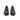 Mocassins artisanaux moodeshop Billi bi en cuir noir avec détail plissé sur le dessus et semelle en cuir et gomme