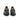 Mocassins Naomie moodeshop en cuir glacé noir avec mors doré et semelle crantée épaisse