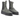 Bottines moodeshop Satorisan Unalome en cuir kaki et noir avec semelle chunky crantée et élastiques latéraux