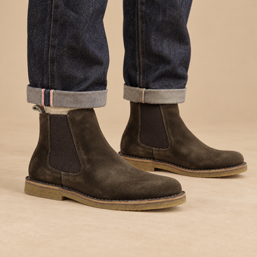 Chelsea boots bitflex suede dark chesnut