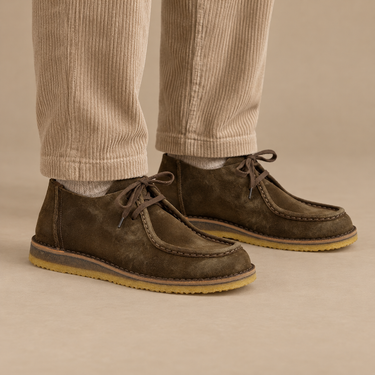 Beenflex suede dark kaki