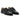 Chaussures noires Bobbies en cuir tressé artisanal, fabriquées au Portugal.