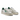 Baskets artisanales moodeshop 4b12 en cuir blanc, beige et vert avec semelle en gomme vintage