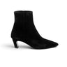 Bottines Ash Vicky moodeshop en velours cachemire noir avec talon recouvert de 5 cm et bout pointu