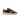 Baskets Ama brand moodeshop en cuir et daim marron avec détails pailletés et motif léopard sur les lacets